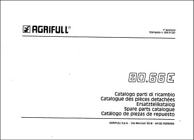 Agrifull 80.66e Parts Manual