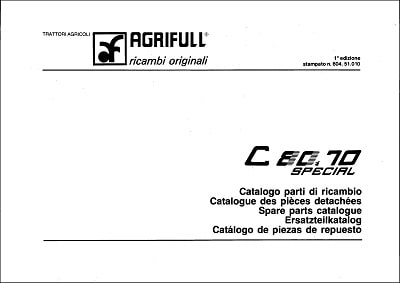 Agrifull 80.70 Special Parts Manual