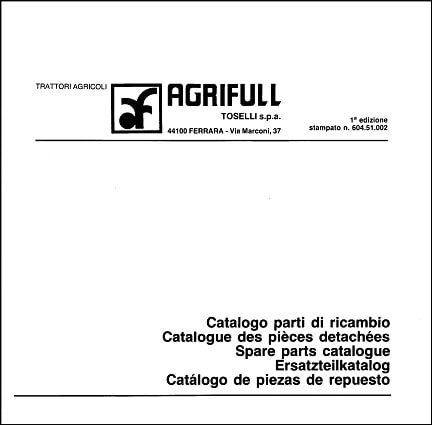 Agrifull Parts Manual Catalog Collection
