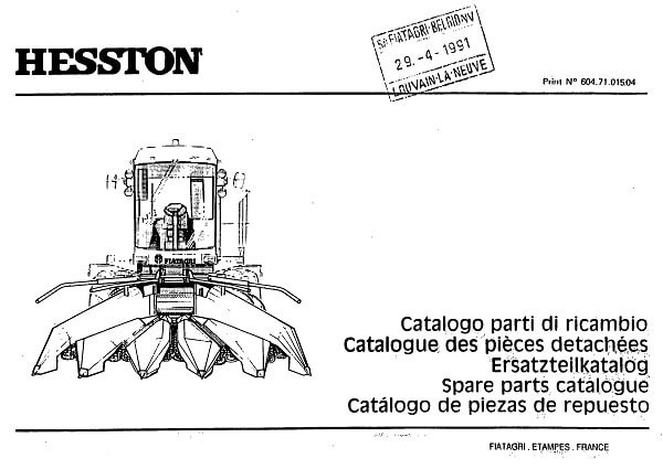 Hesston Parts Manual Catalog Collection Online
