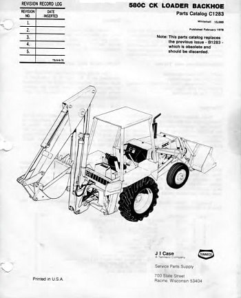 Case 580C Factory Service Manual