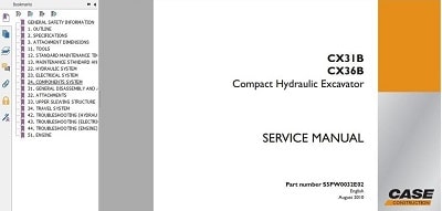 Case CX36B Mini Service Manual