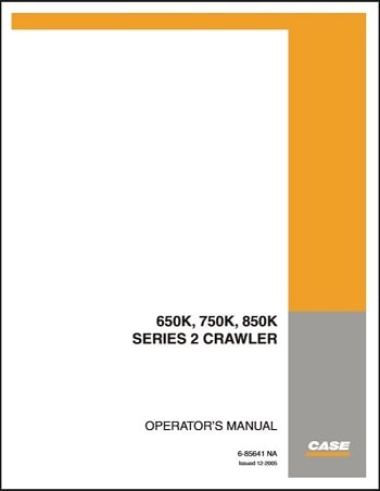 Case Dozers 650K 750K 850K Service Manual