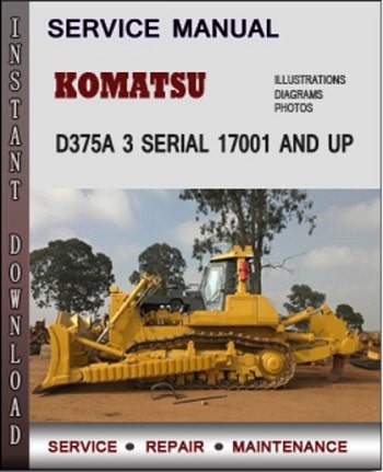 Komatsu D375A 3 Service Manual