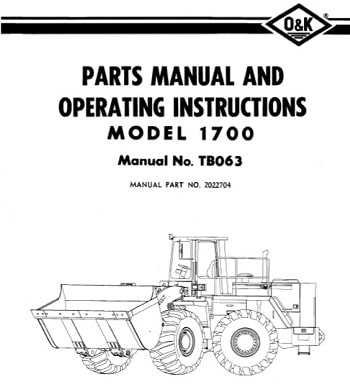 O&K Parts Manual Catalogs Collection