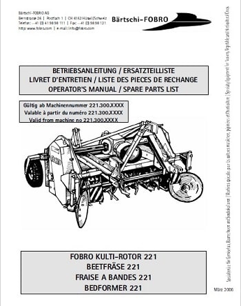 Fobro Spare Parts Catalog Manuals Collection