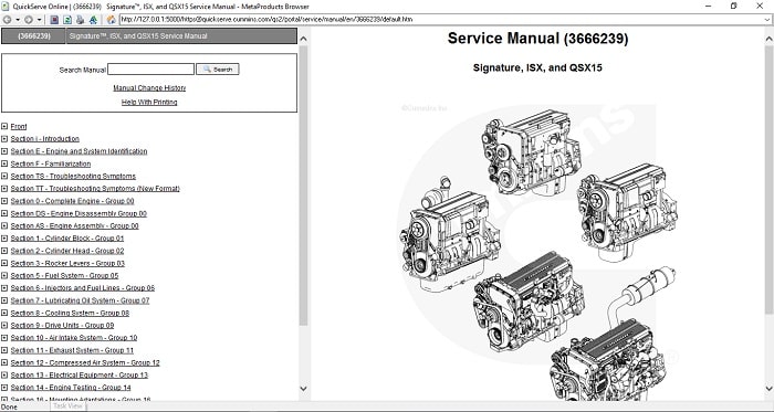 Cummins Signature ISX QSX15 Service Manual