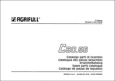 Agrifull c80-56 Parts Manual