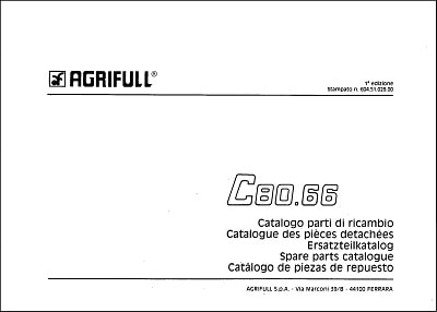 Agrifull c80-66 Parts Manual