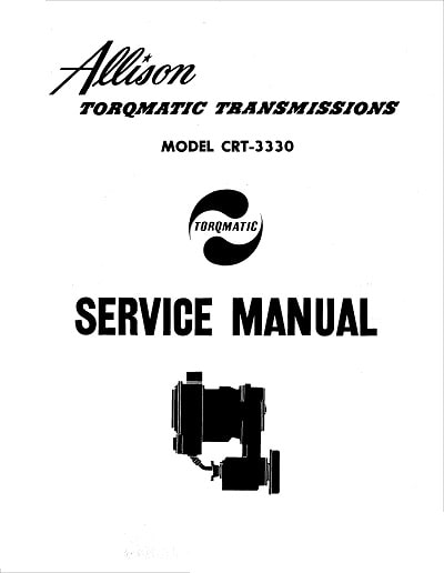 Allison CRT 3330 Service Manual for Torqmatic Drives
