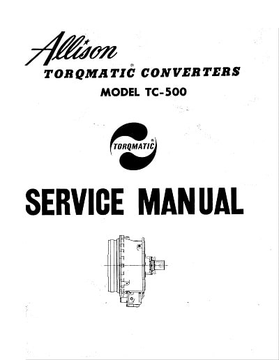 Allison TC500 Service Manual for Torqmatic Converters