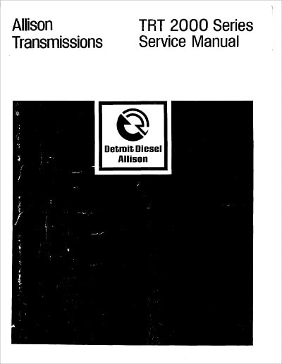 Allison TRT 2000 Series Service Manual for Transmissions