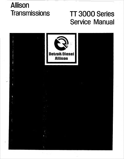 Allison TT 3000 Series Service Manual for Transmissions