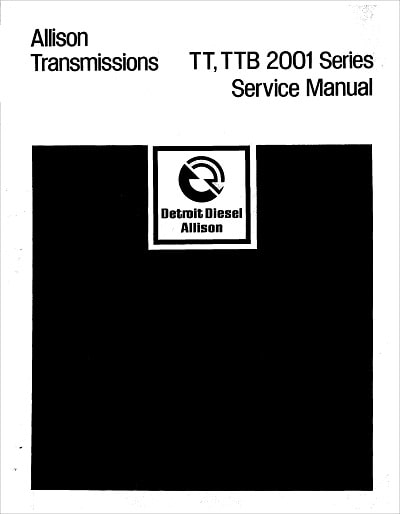 Allison TT TTB 2001 Series Parts Catalog for Transmissions
