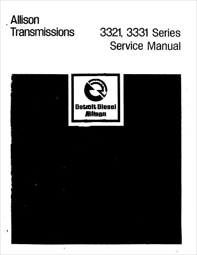 Allison 3321 3331 Service Manual for Powershift Models