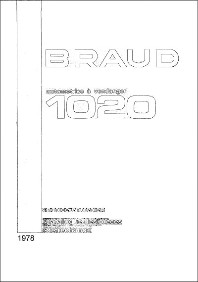 Braud 1020 Parts Manual