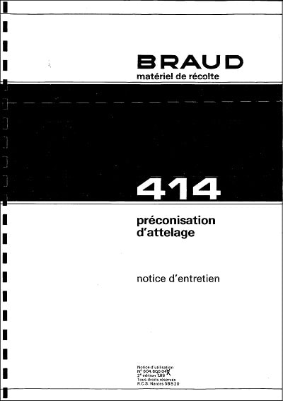 Braud 414 Parts Manual