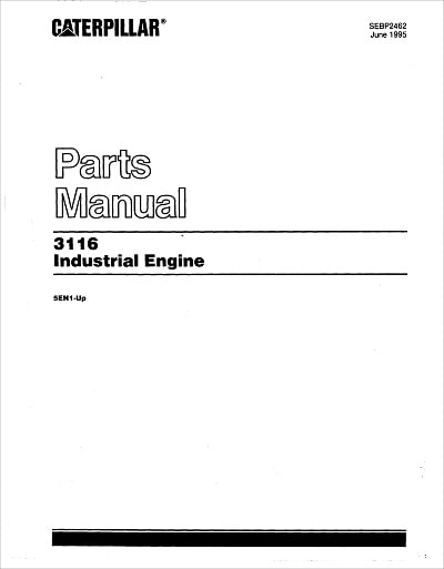 Caterpillar 3116 Parts Manual for Industrial Engine