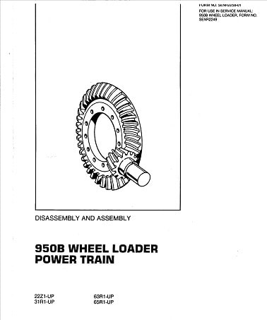 Caterpillar 950B Service Manual for Wheel Loader Power Train