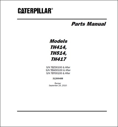 Caterpillar TH414 parts catalog