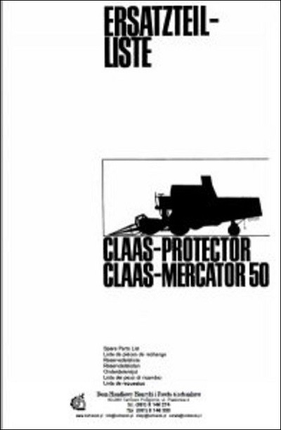 Claas Protector Mercator 50 Parts Manual
