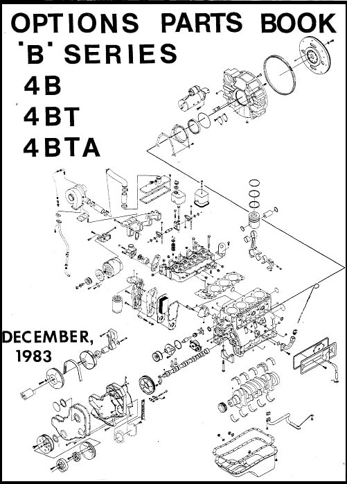 Cummins B 4B 4BT 4BTA Parts Manual for 1983