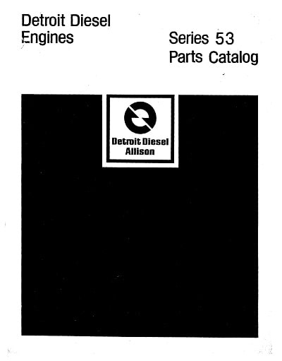 Detroit 53 Parts Catalog for Diesel Engine