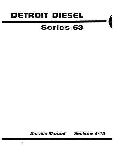 Detroit 53 Service Manual for Diesel Engines