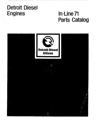 Detroit In Line 71 Parts Catalog for Diesel Engines
