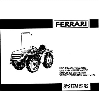Ferrari Tractor 26RS parts catalog