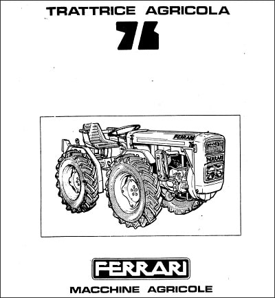 Ferrari Tractor 76 parts catalog