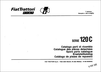 Fiat 120C Parts Manual