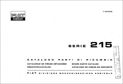 Fiat 215 Parts Manual