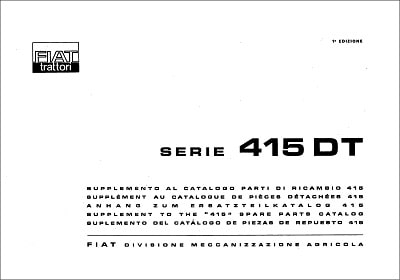 Fiat 415DT Parts Manual
