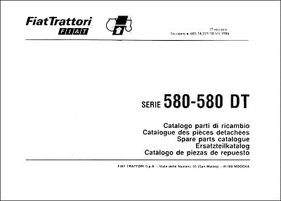 Fiat 580-580DT Parts Manual