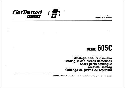 Fiat 605C Parts Manual