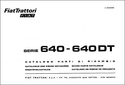 Fiat 640-640DT Parts Manual