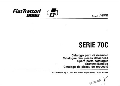 Fiat 70C Parts Manual
