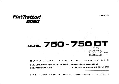 Fiat 750-750DT Parts Manual