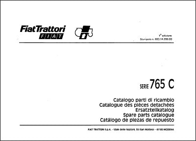 Fiat 765C Parts Manual