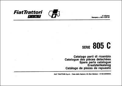 Fiat 805 Parts Manual