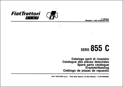 Fiat 855C Parts Manual