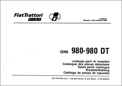 Fiat 980-980DT Parts Manual