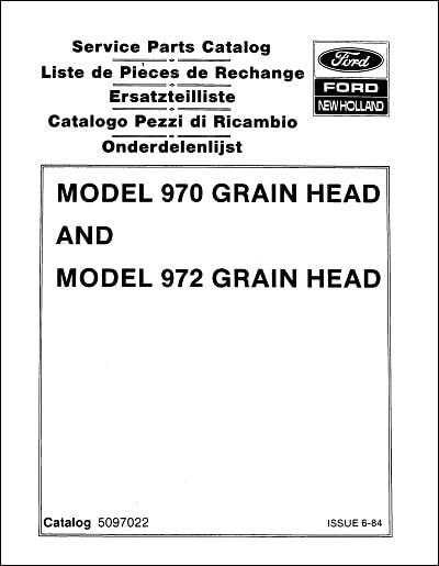 Ford New Holland 970 972 Parts Manual