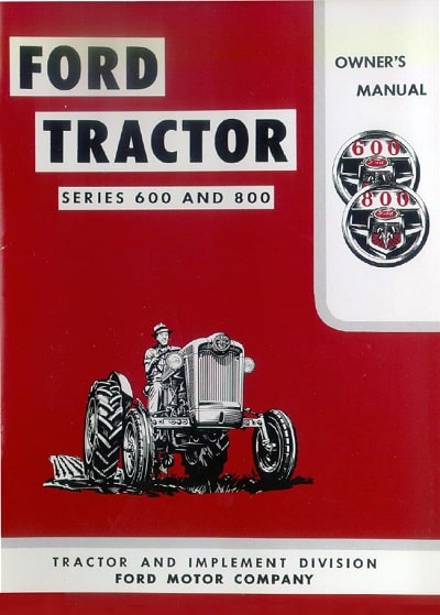 Ford Tractor Series 600 and 800 parts manual