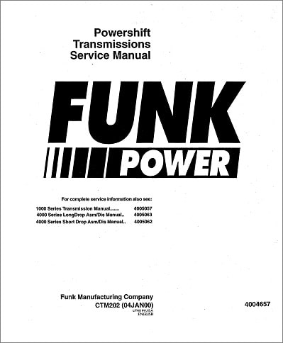 Funk 1700 parts manual