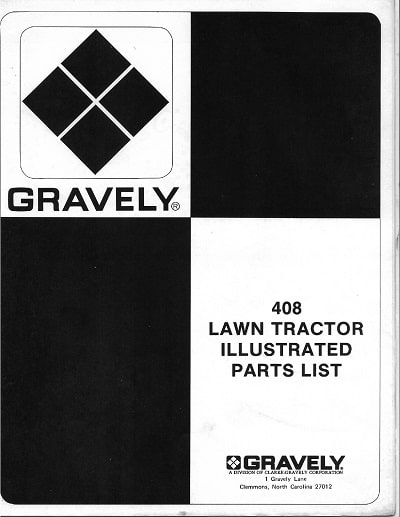 Gravely 408 parts manual