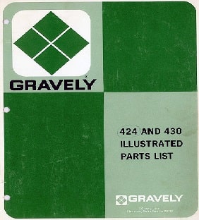 Gravely 424 430 parts manual