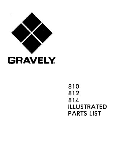 Gravely 810 812 814 parts manual