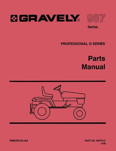 Gravely 987 parts manual